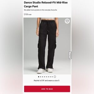 Dance Studio Cargo Pant | lululemon | Size XL